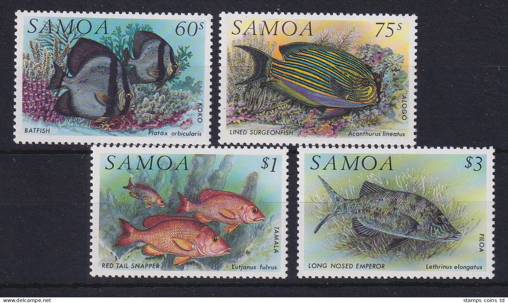Samoa I Sisifo 1993 Mi.-Nr. 746-749 Postfrisch ** / MNH Fische - Samoa