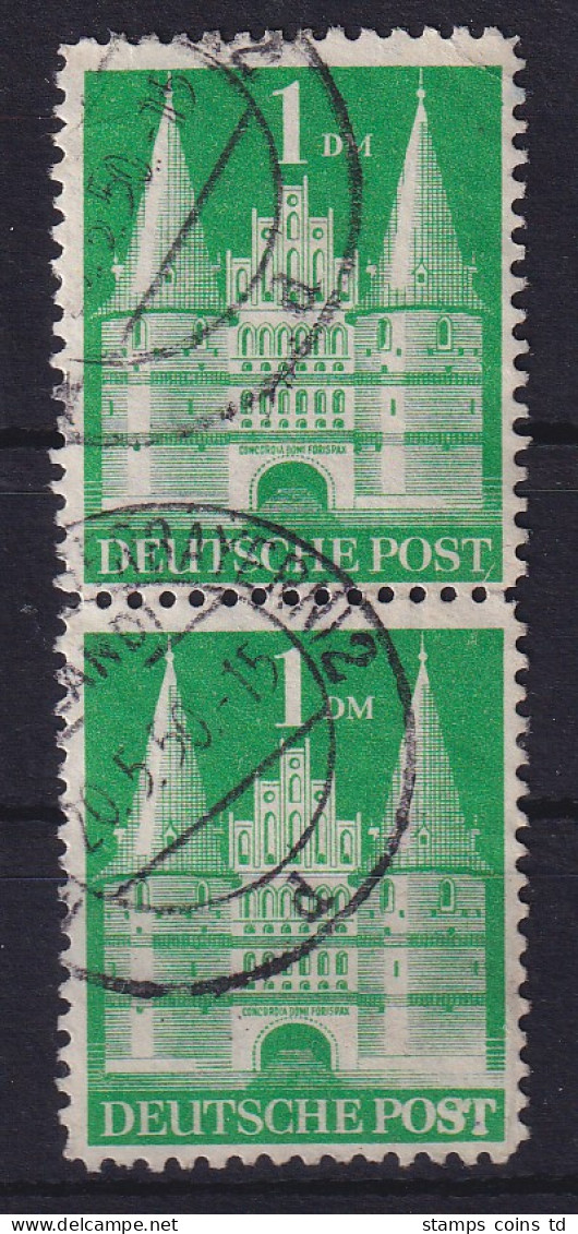 Bizone 1948 Holstentor 1 DM Mi.-Nr. 97 II Hohlkopie - ST Von POST Fett  O  - Used