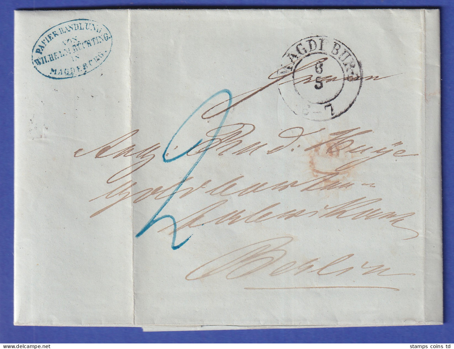 Preußen Brief Mit Zweikreisstempel MAGDEBURG 1850 - Sonstige & Ohne Zuordnung