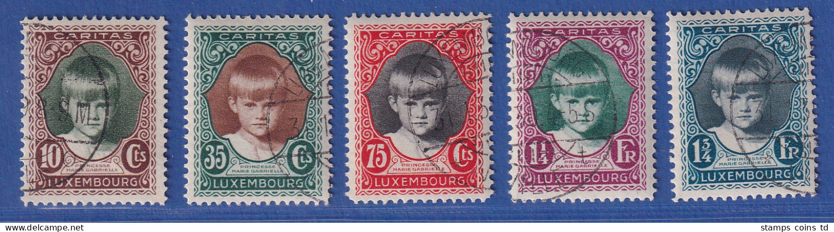 Luxemburg 1929 Kinderhilfe Mi.-Nr. 213-217, O, Teils Gepr. Böttger BPP - Altri & Non Classificati