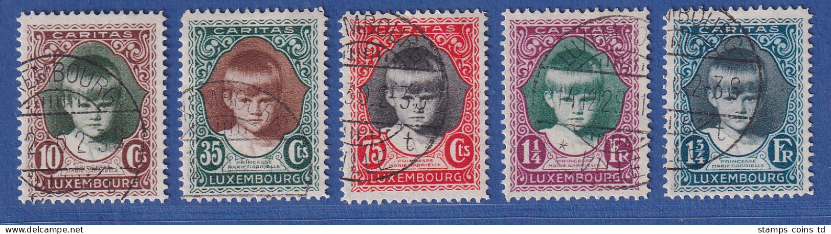 Luxemburg 1929 Kinderhilfe Mi.-Nr. 213-217, Gestempelt, Geprüft Böttger BPP - Altri & Non Classificati