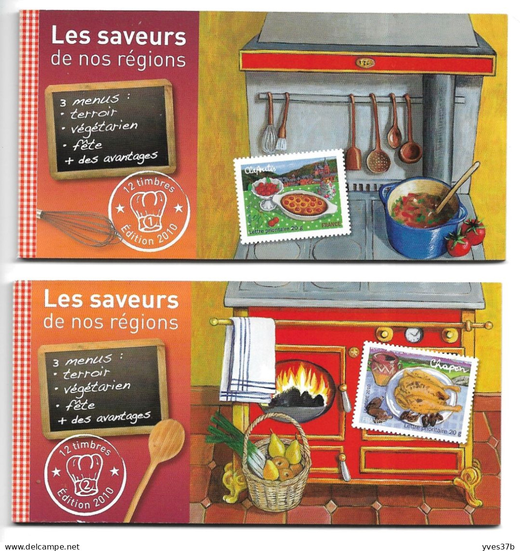 2010-N°431/454 Neuf** "LES SAVEURS DE NOS REGIONS" - 2 Carnets Complets - SUP - - Markenheftchen