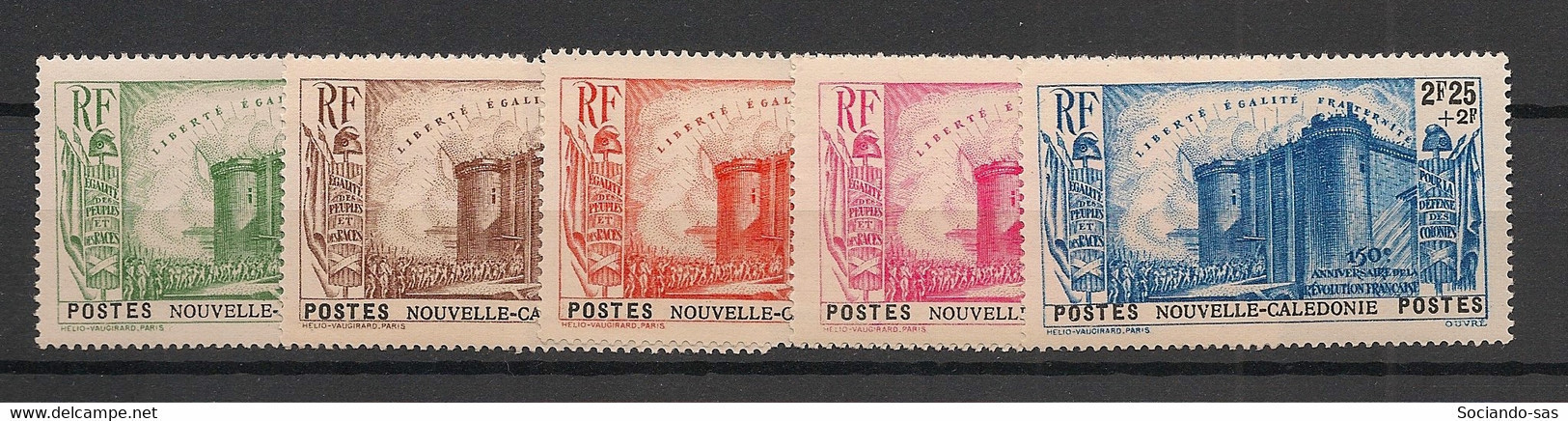 NOUVELLE CALEDONIE - 1939 - N°YT. 175 à 179 - Révolution - Série Complète - Neuf Luxe ** / MNH / Postfrisch - Nuovi