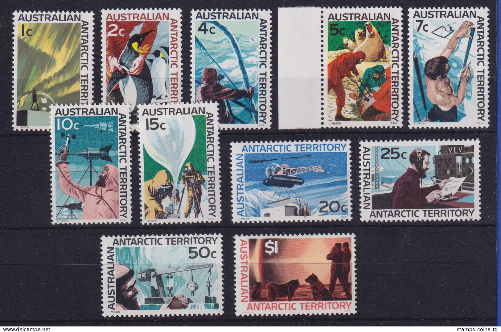 Australische Antarktis 1966 Mi.-Nr. 8-18 Antarktisforschung Postfrisch **/ MNH  - Andere & Zonder Classificatie