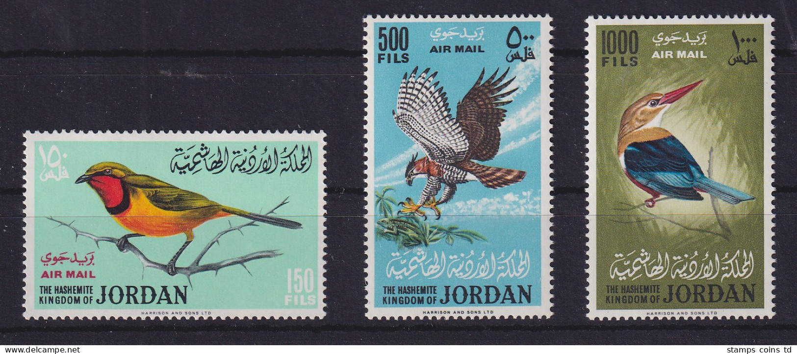 Jordanien 1964 Vögel Mi.-Nr. 490-492 A Postfrisch ** - Jordanien