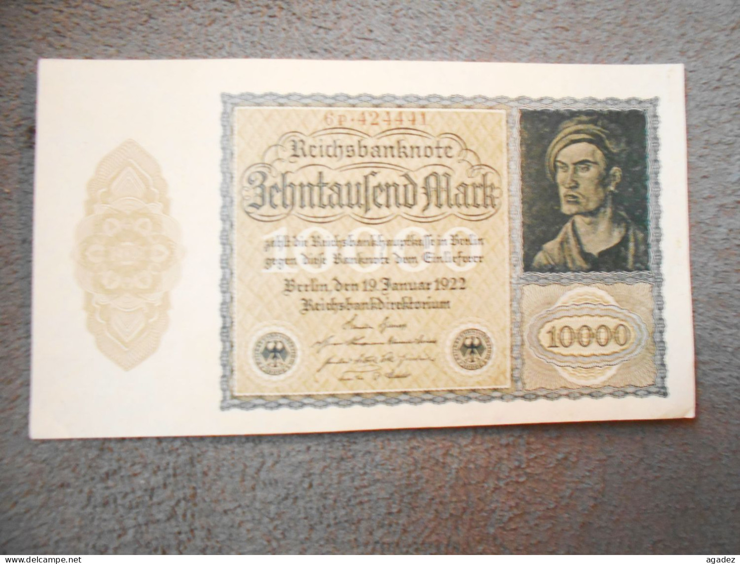 Ancien Billet De Banque Allemagne 1922  10000 Mark - 10.000 Mark