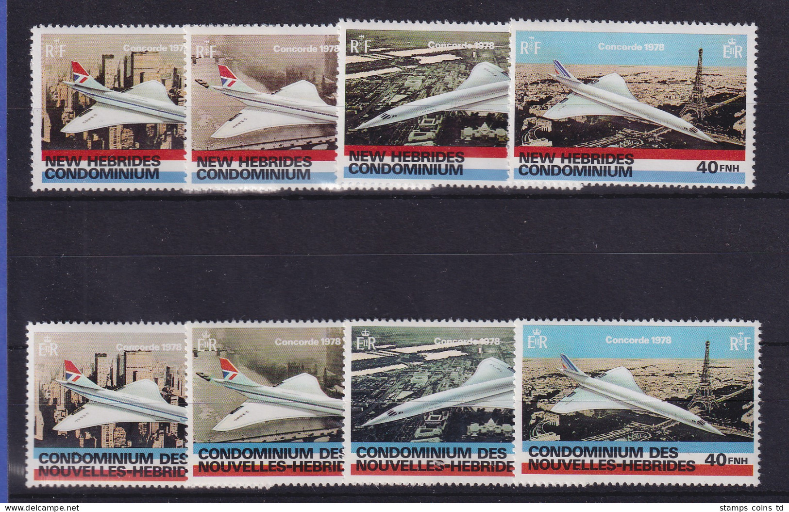 Vanuatu / Neue Hebriden 1978 Concorde Mi.-Nr. 505-12 2 Sätze Kpl. ** / MNH - Vanuatu (1980-...)