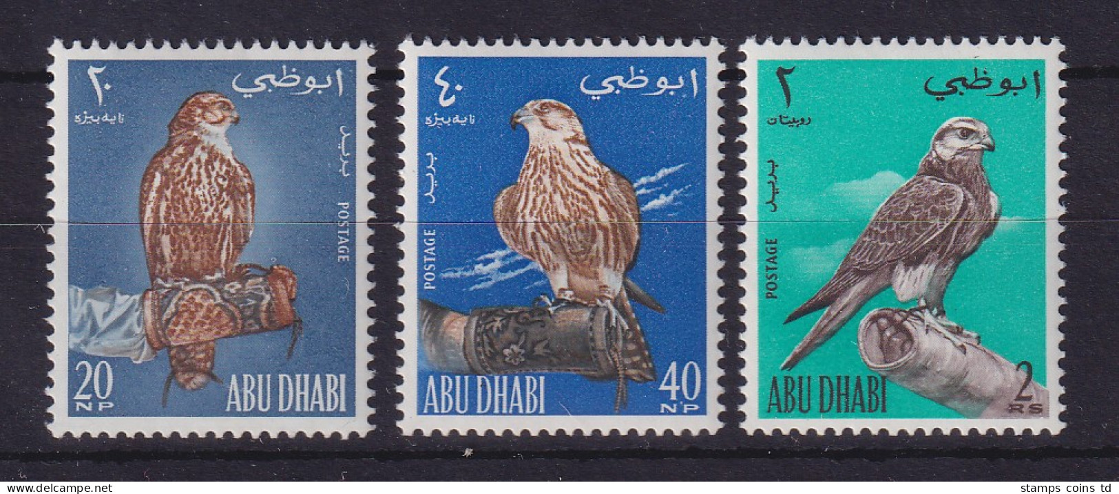 Abu Dhabi 1965 Greifvögel Mi.-Nr. 12-14 Postfrisch ** - United Arab Emirates (General)