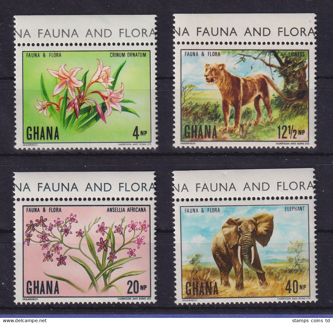 Ghana 1970 Fauna Und Flora  Mi.-Nr. 413-16 A  Satz Kpl. ** / MNH - Ghana (1957-...)