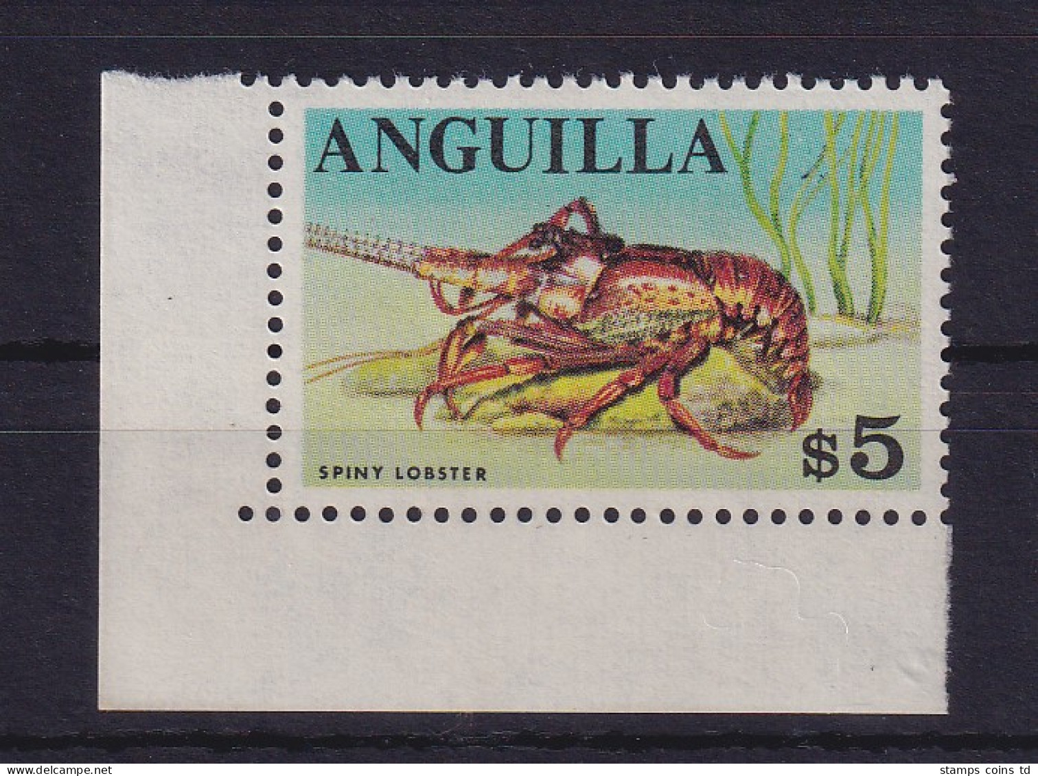 Anguilla 1967 Hummer Mi.-Nr. 31 Eckrandstück UL Postfrisch ** - Anguilla (1968-...)