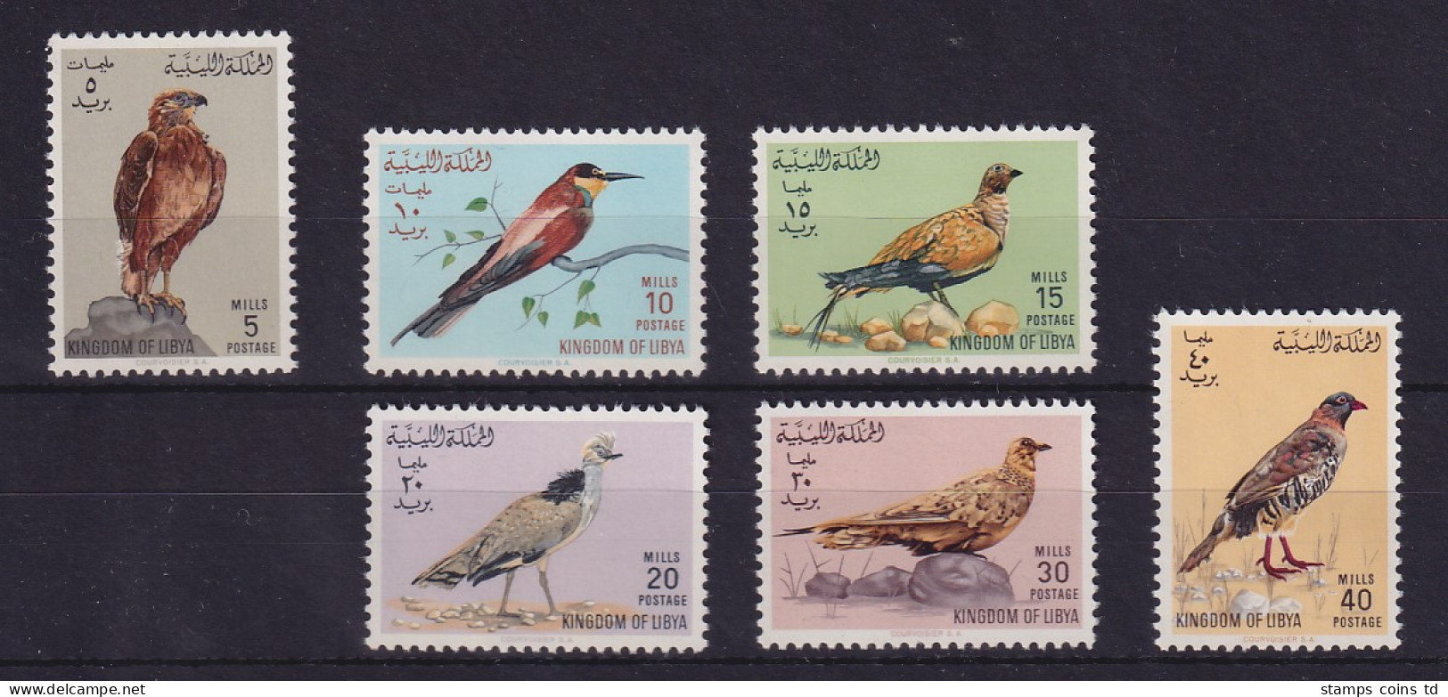 Libyen 1965 Einheimische Vögel Mi.-Nr. 178-183 Postfrisch ** - Libyen