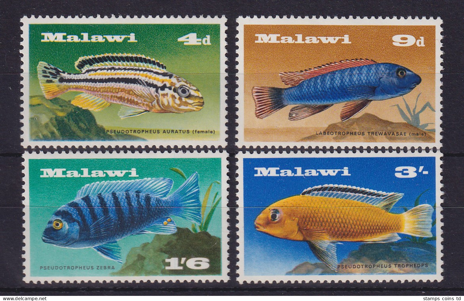 Malawi 1967 Fische Im Malawi-See Mi.-Nr. 68-71 Postfrisch ** - Malawi (1964-...)