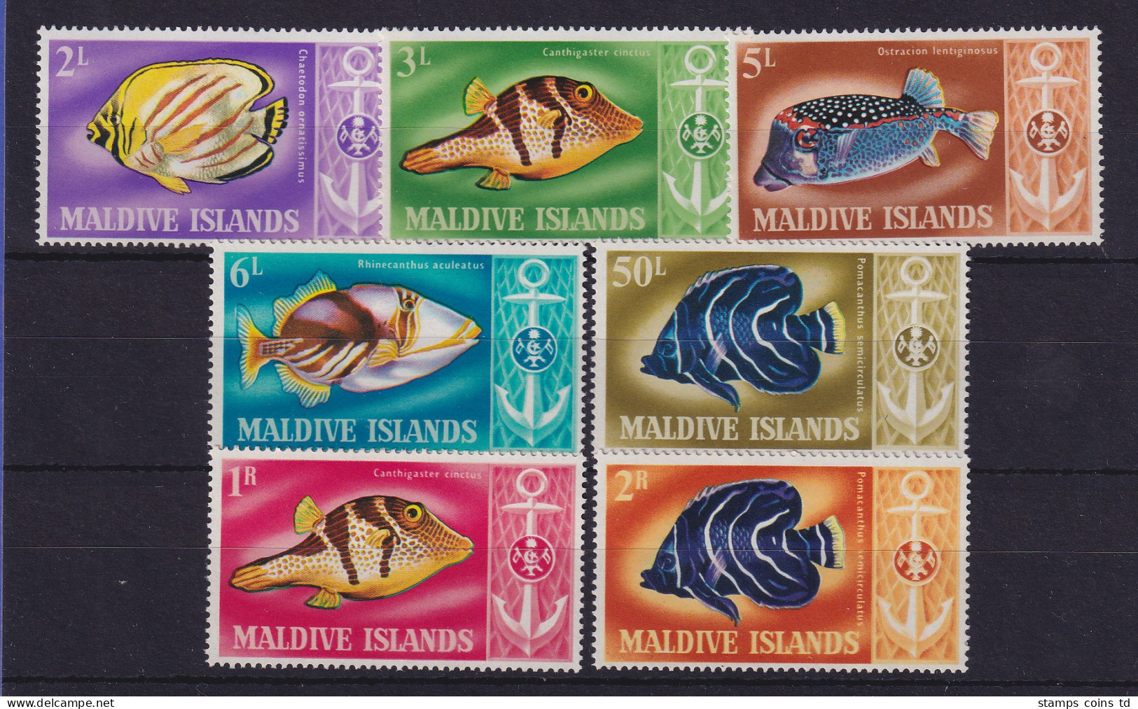 Malediven 1967 Tropische Fische Mi.-Nr. 217-223 Postfrisch ** - Malediven (1965-...)