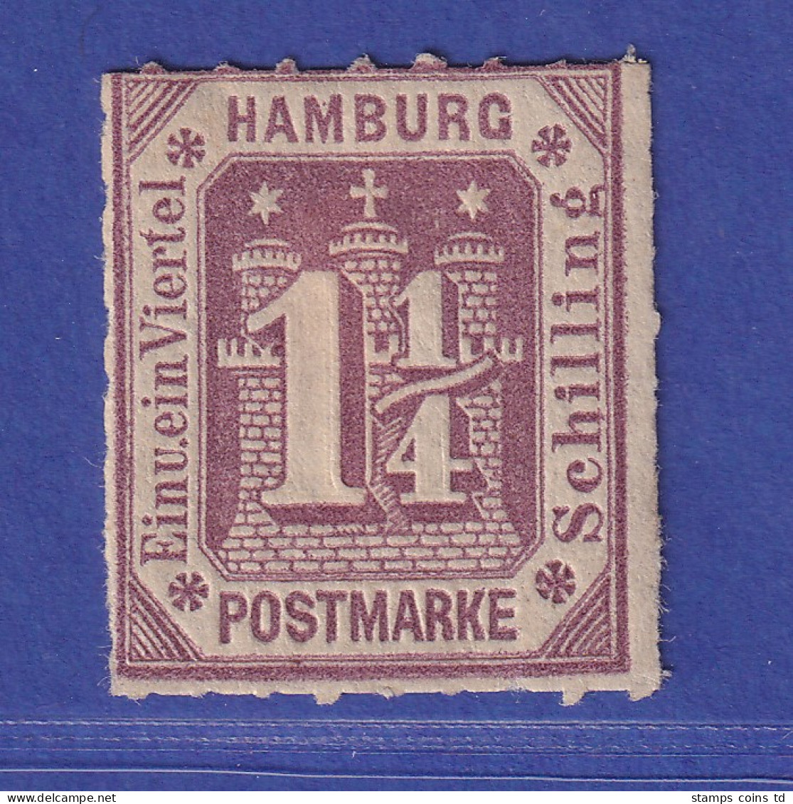 Altdeutschland Hamburg Wappen 1 1/4 Schilling  Mi.-Nr. 20 A Ungebraucht * - Hamburg