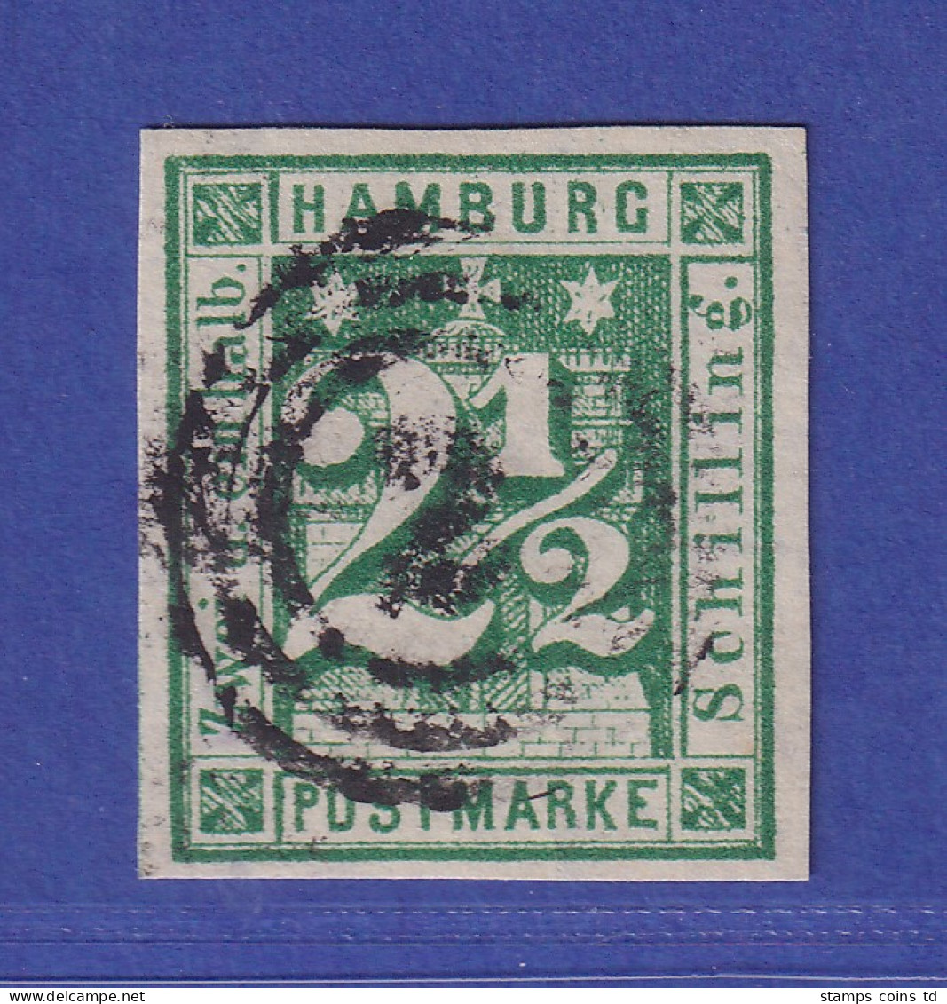 Altdeutschland Hamburg Wappen 2 1/2 Schilling Mi.-Nr. 9 Gestempelt  - Hambourg