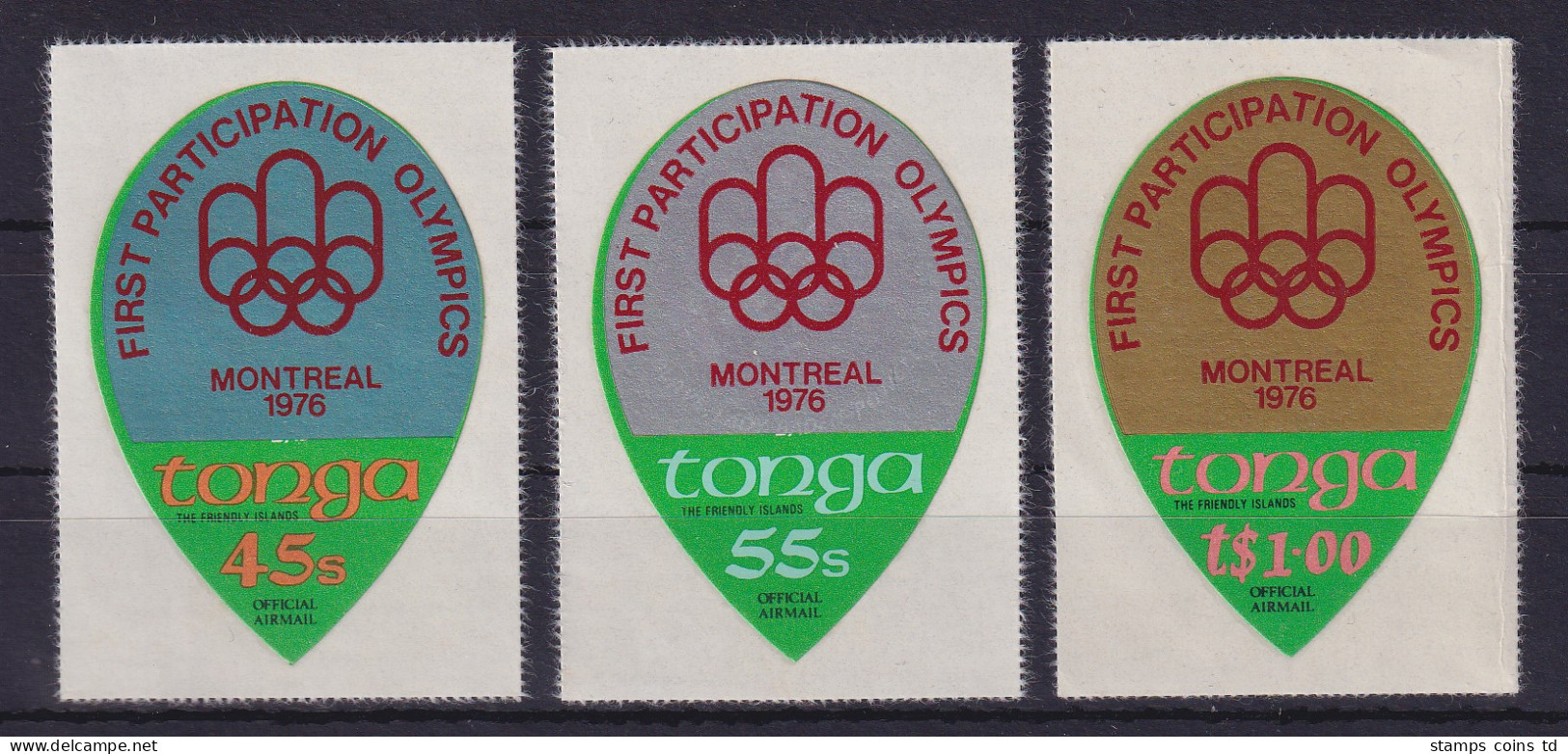 Tonga 1976 Dienstmarken Olympiade In Montreal Mi.-Nr. 141-143 Postfrisch ** - Tonga (1970-...)