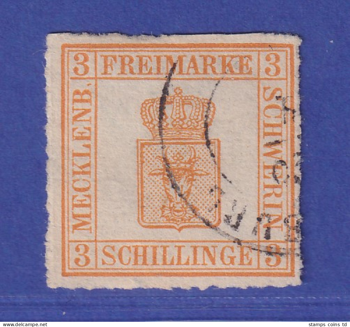 Altdeutschland Mecklenburg-Schwerin 3 S Mi.-Nr. 7 I Gestempelt - Mecklenbourg-Schwerin