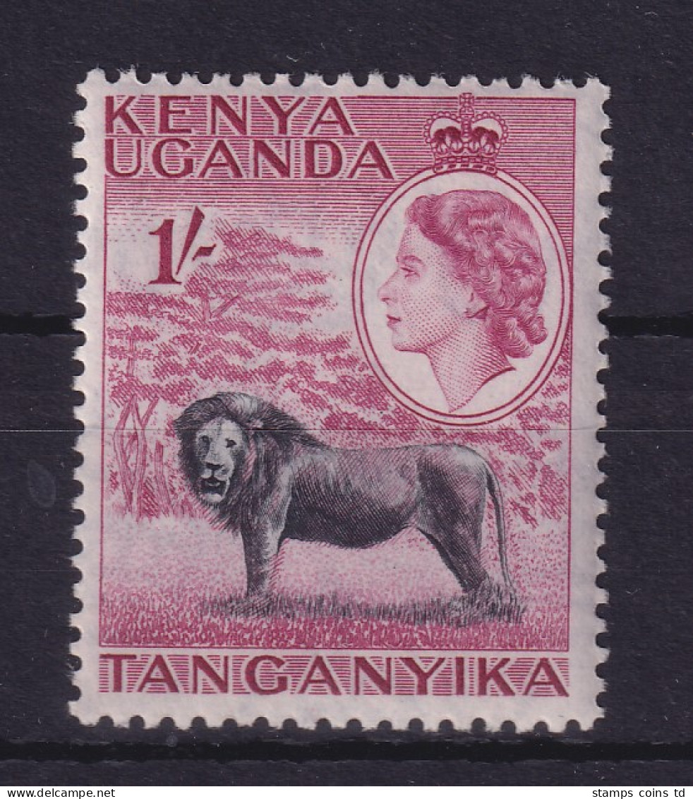 Kenya, Uganda, Tansania 1954 Löwe Mi.-Nr. 100 Postfrisch ** - Tanzania (1964-...)