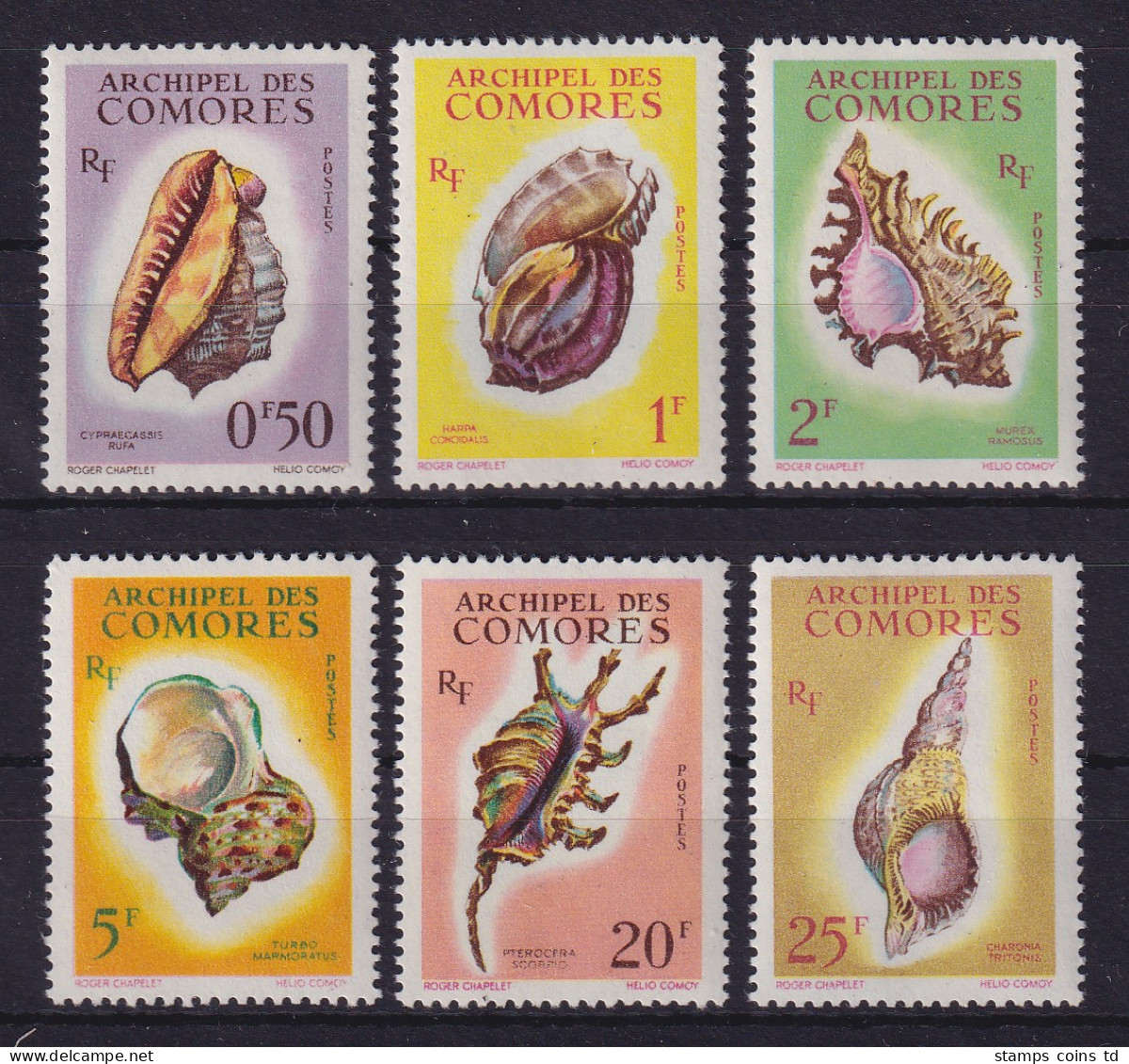 Komoren 1962 Meeresschnecken Mi.-Nr. 42-47 Postfrisch ** - Comores (1975-...)