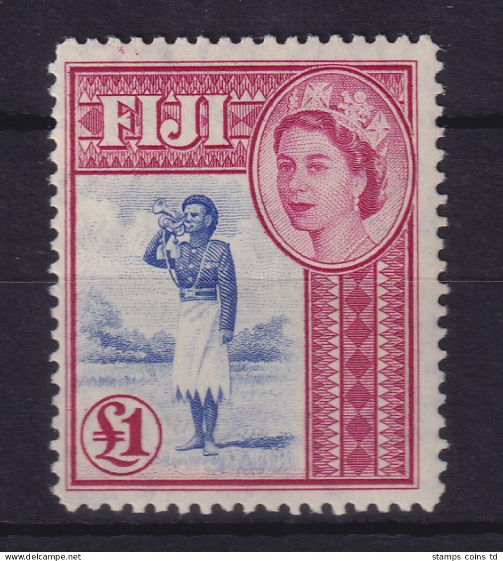 Fiji Inseln 1954 Hornist Der Polizei 1 Pfund Mi.-Nr. 138 Postfrisch ** / MNH  - Fiji (1970-...)
