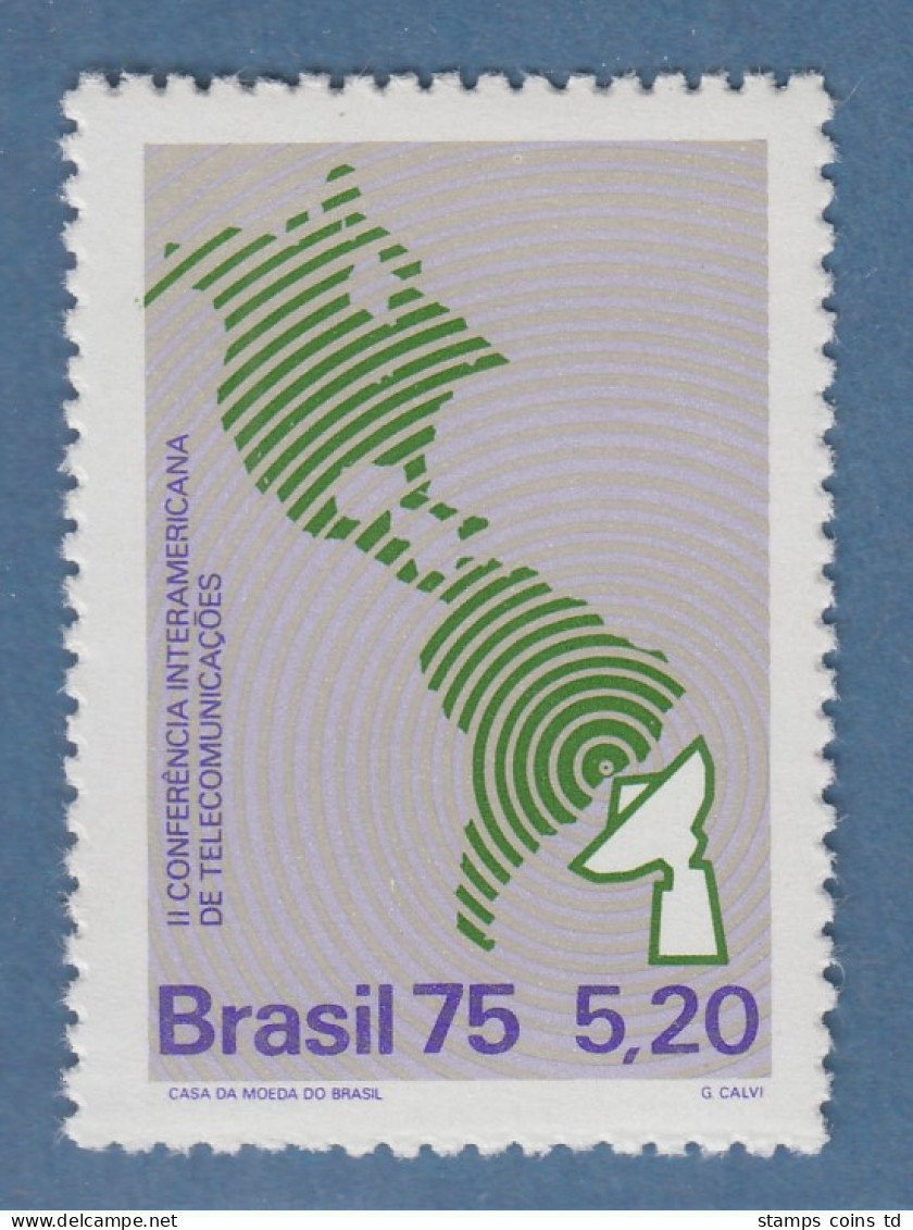 Brasilien 1975 Interamerikanische Konferenz Telekommunikation Mi.-Nr. 1511 ** - Autres & Non Classés