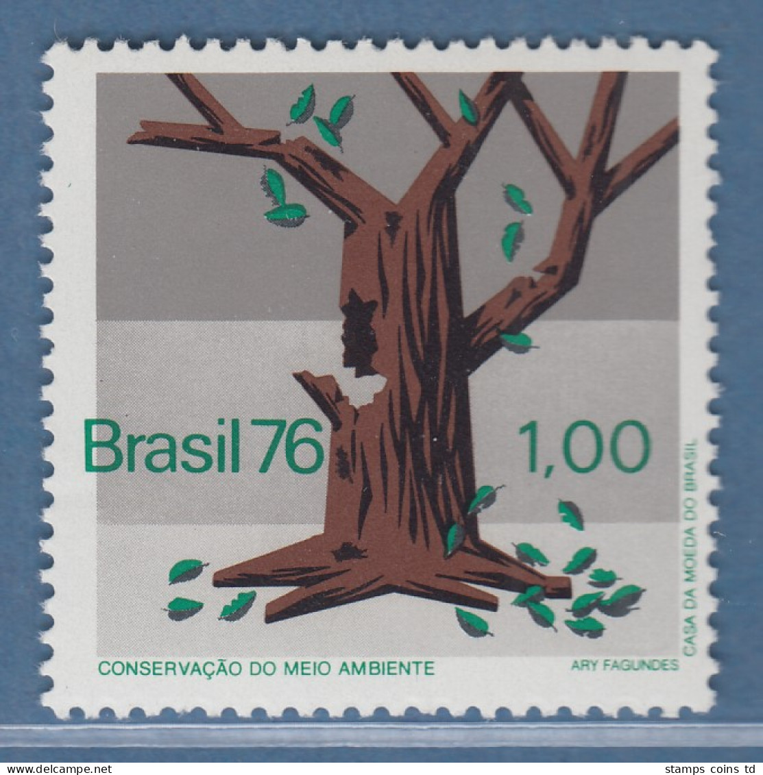 Brasilien 1976 Umweltschutz Absterbender Baum Mi.-Nr. 1559 ** - Autres & Non Classés