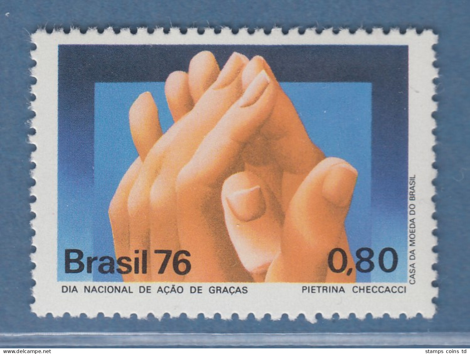 Brasilien 1976 Erntedankfest Zum Gebet Gefaltete Hände Mi.-Nr. 1574 ** - Autres & Non Classés