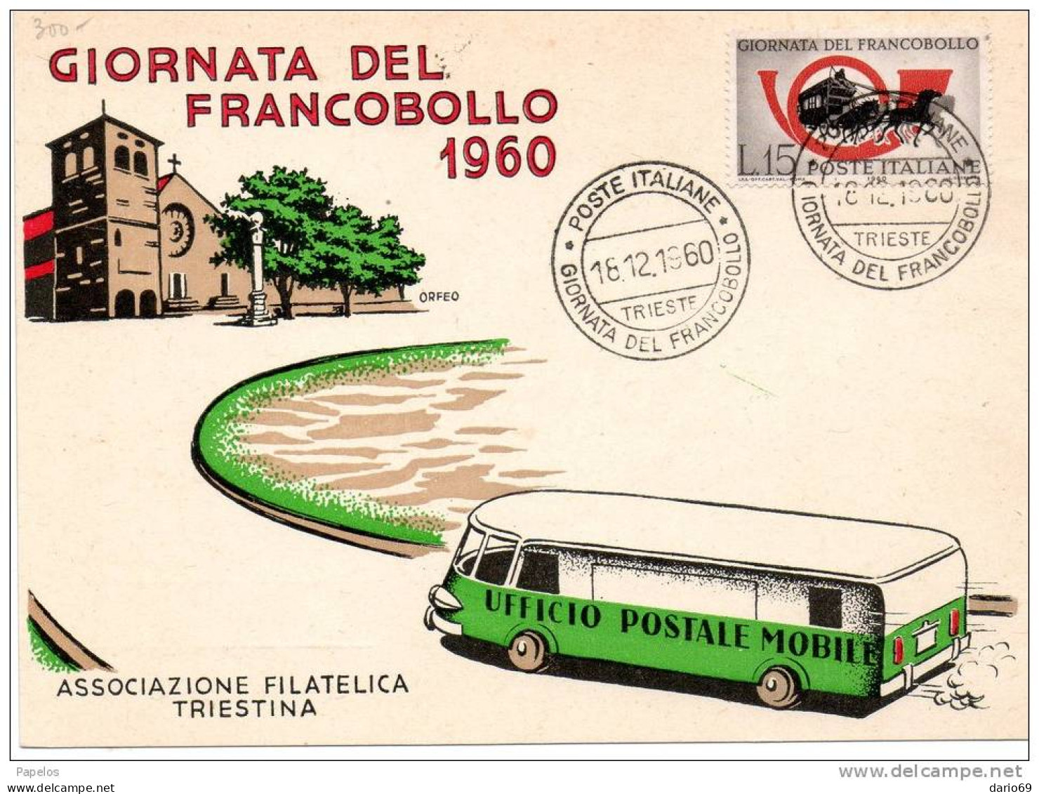 1960 LETTERA CON ANNULLO GIORNATA DEL FRANCOBOLLO TRIESTE - Giornata Del Francobollo