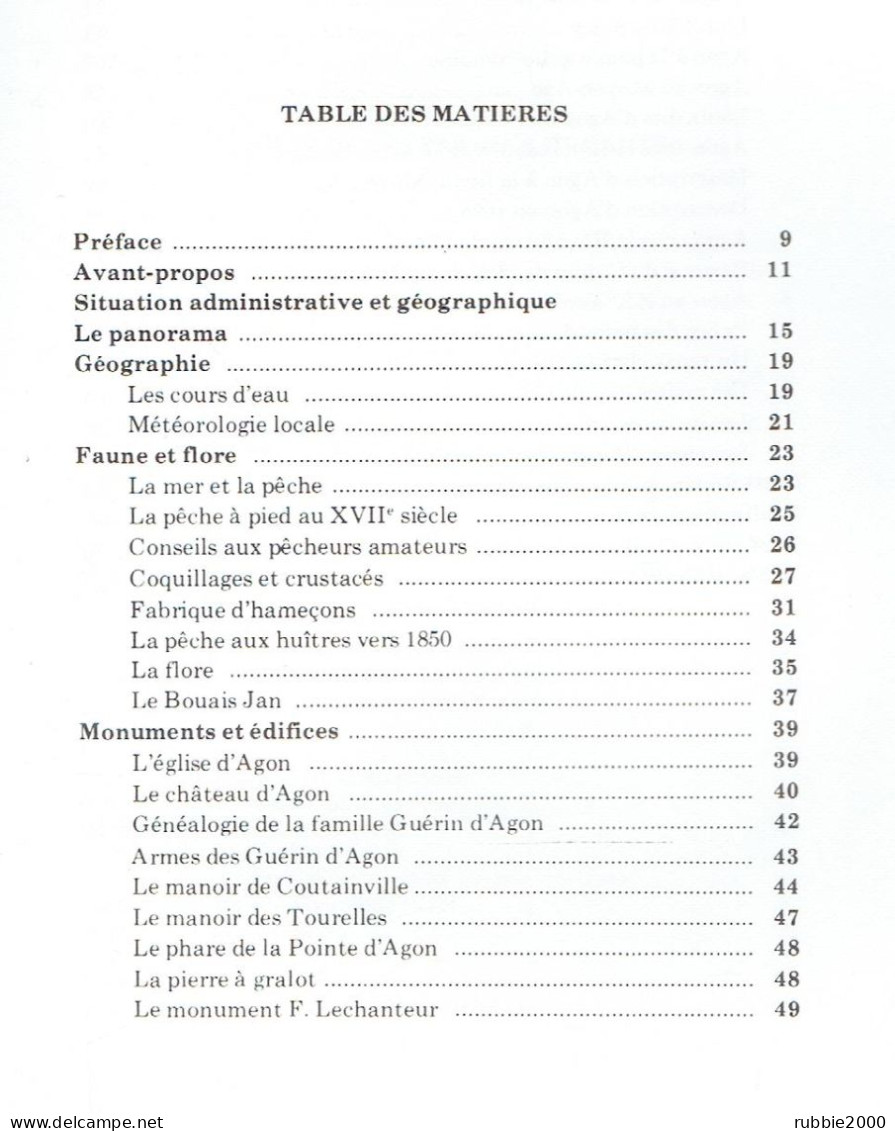 AGON COUTAINVILLE MANCHE DESCRIPTION HISTOIRE 1978 ANDRE LAFOSSE RENE LE TEXIER - Normandië