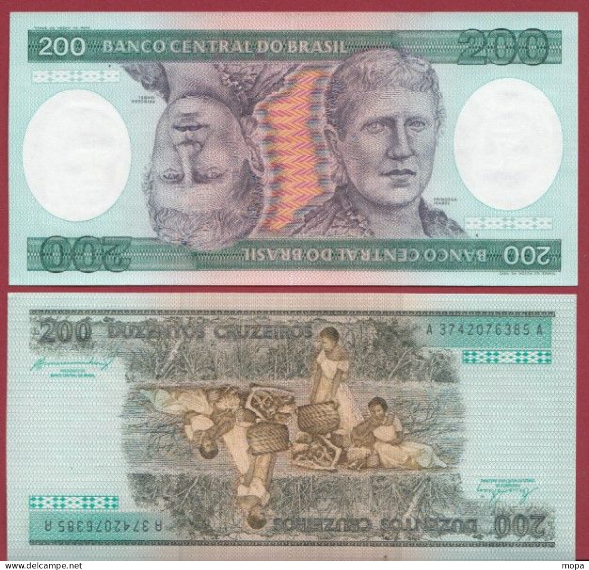 Brésil-- 200 Cruzeiros  --1981   ---UNC --(395) - Brasile