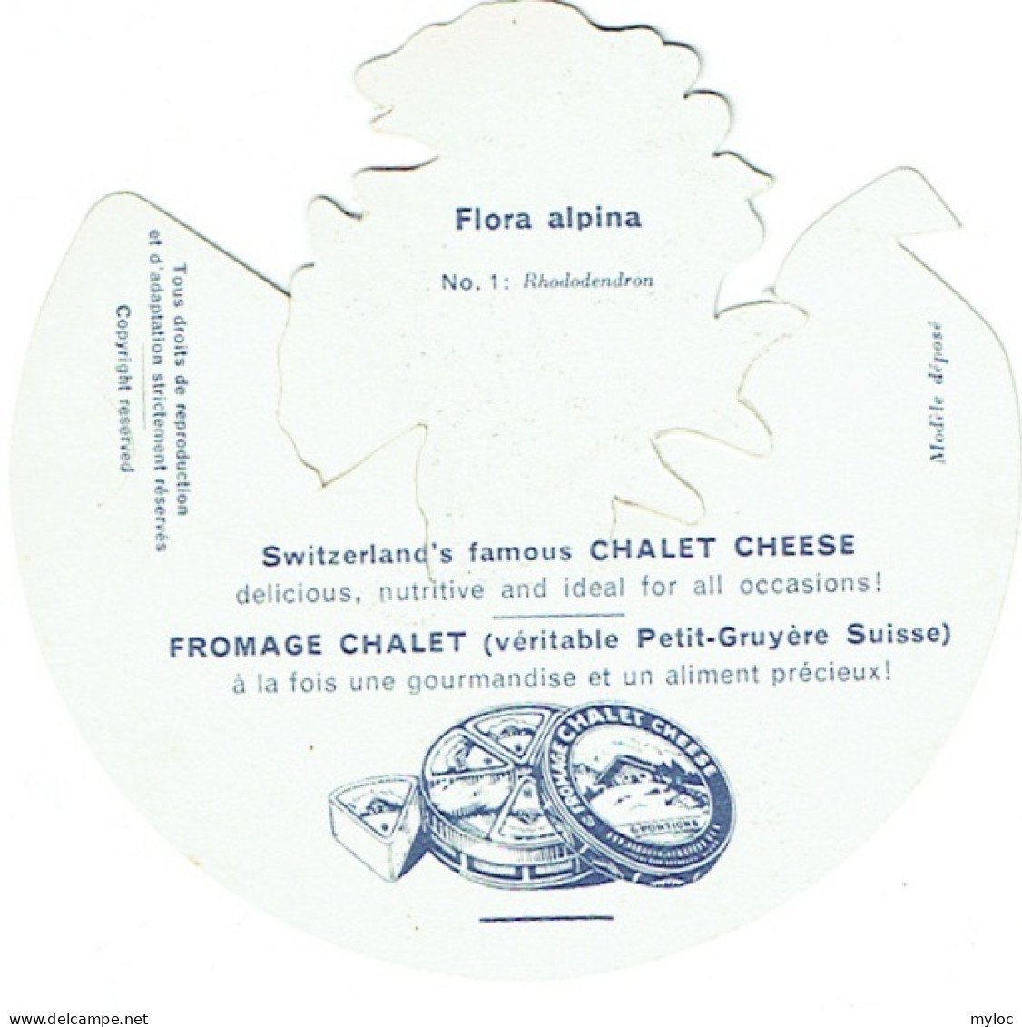 2x Fromage Chalet. Flora Alpina. Rhododendron N°1 Et Gentania N°3. Lot De 2 Articles. Chromo/Découpi. - Blumen