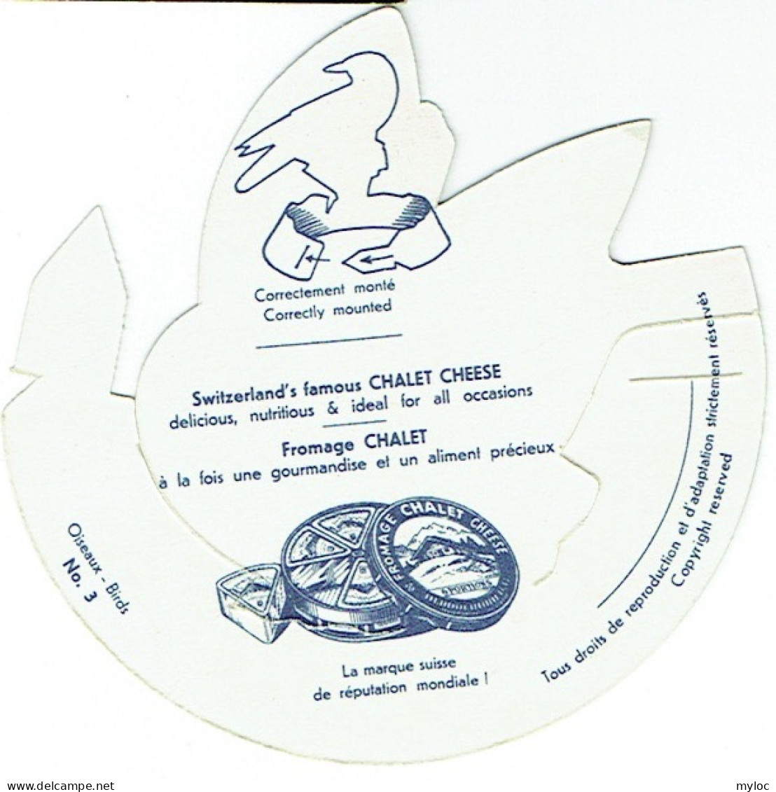 2x Fromage Chalet. Oiseaux N°1 Et N° 3. Lot De 2 Articles. Chromo/Découpi. - Animaux