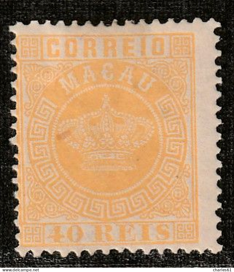 MACAO - N°19 * (1885) 40r Jaune-bistre - Neufs