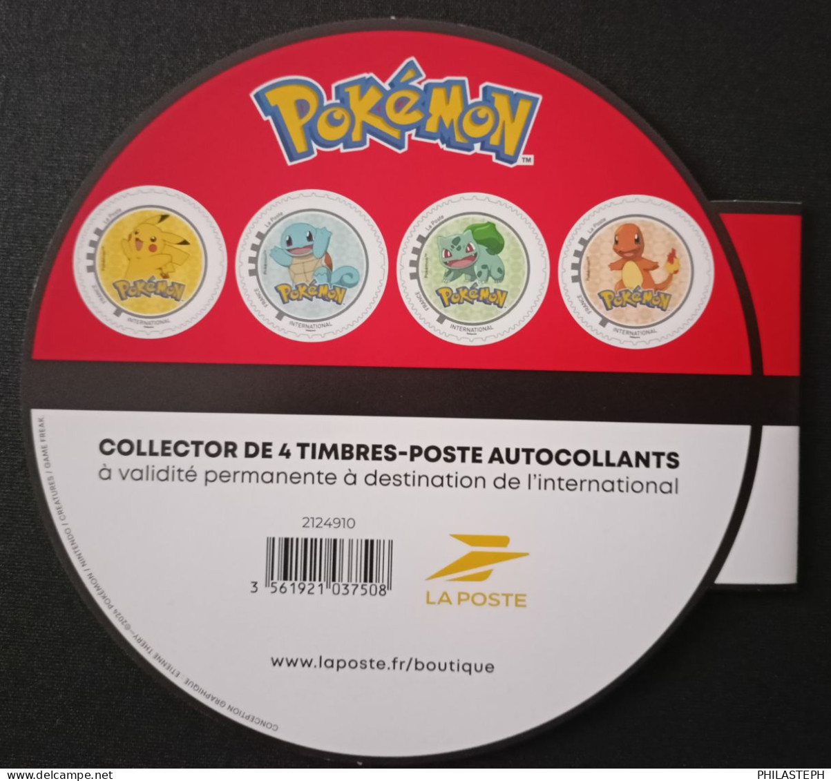 FRANCE 2024 - Collector 4 Timbres - Pokémon - Cómics