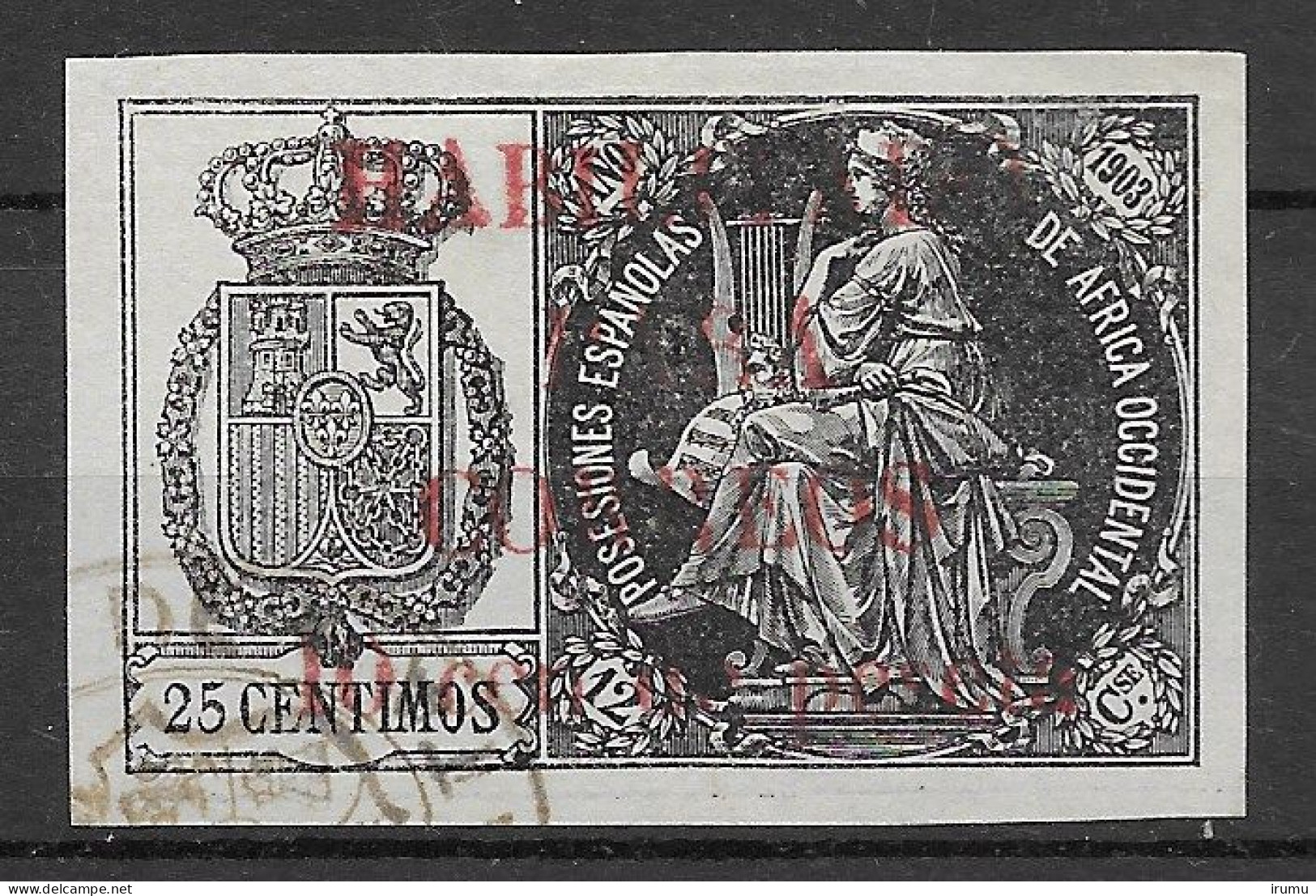 Spanish Guinea 1904 Fiscally Used After All (SN 2711) - Guinea Spagnola