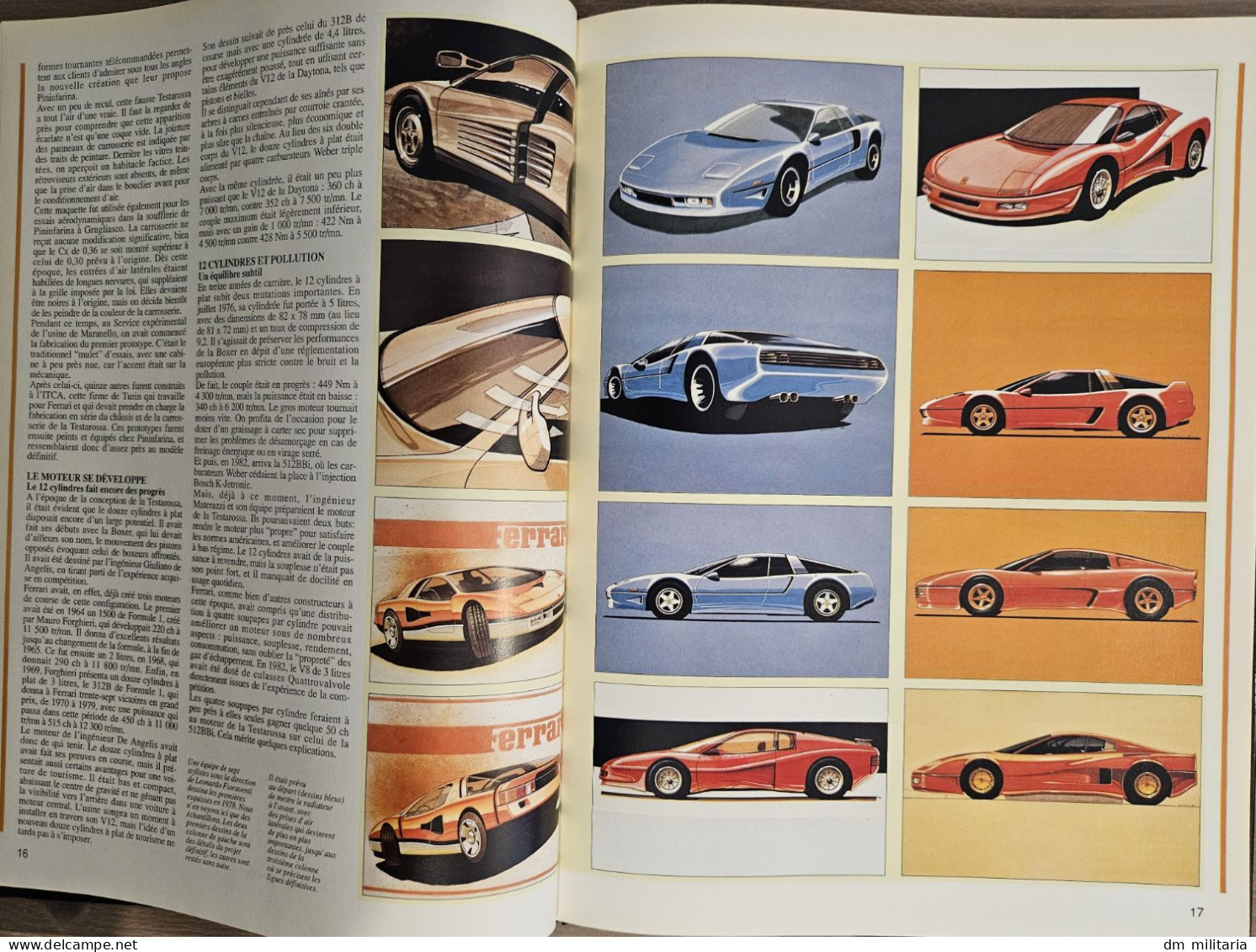 TRÈS BEAU LIVRE : FABULEUSE FERRARI TESTAROSSA - MARK HUGUES ÉDITIONS EPA 1991 - Auto