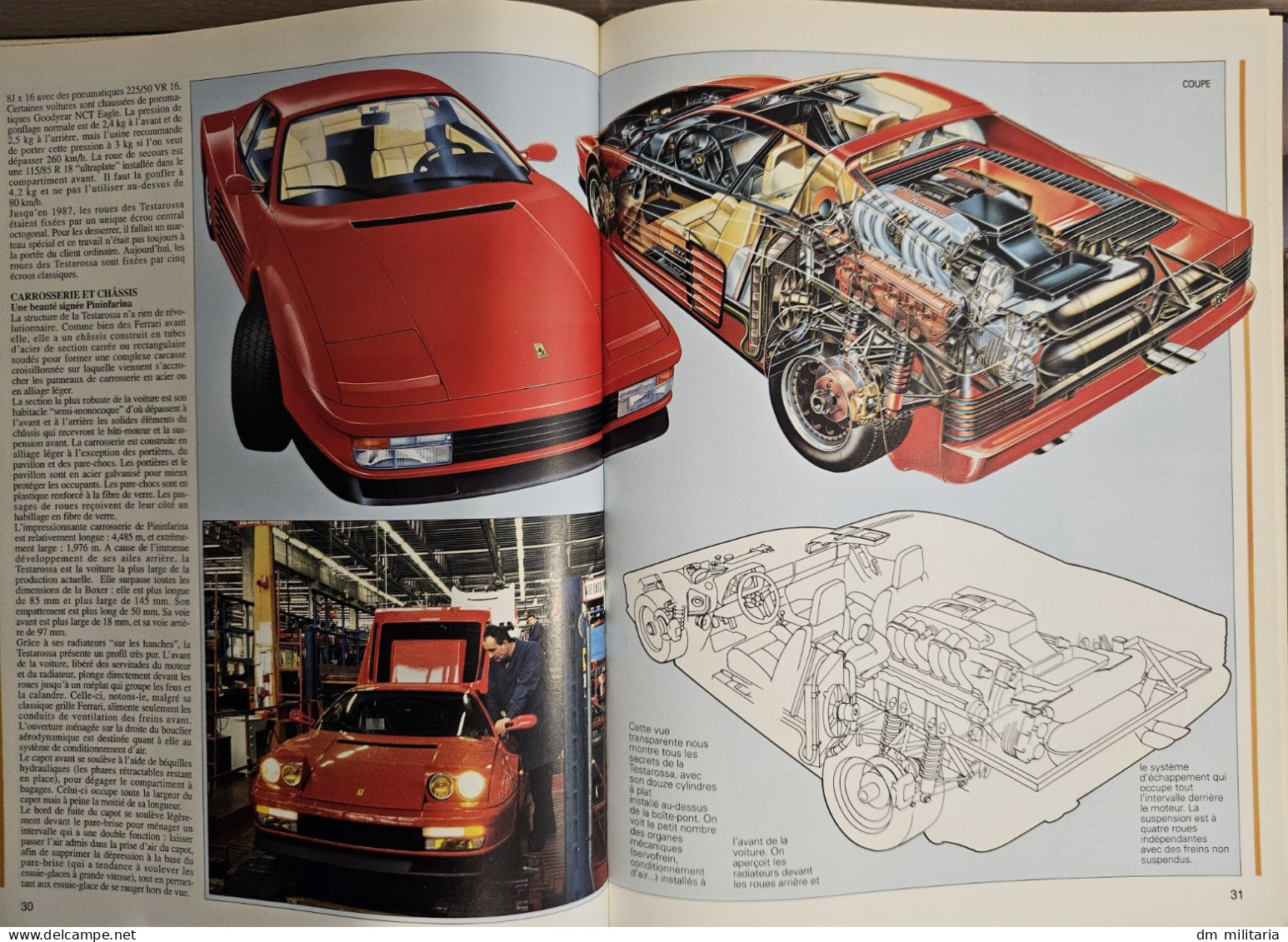 TRÈS BEAU LIVRE : FABULEUSE FERRARI TESTAROSSA - MARK HUGUES ÉDITIONS EPA 1991 - Auto