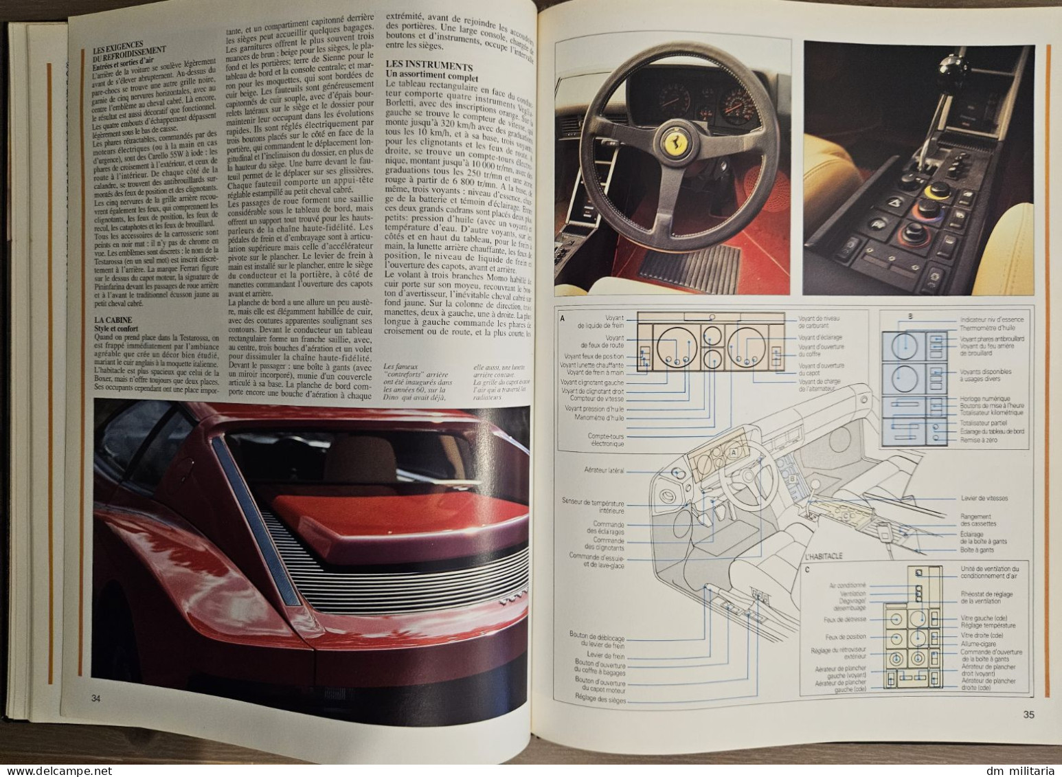 TRÈS BEAU LIVRE : FABULEUSE FERRARI TESTAROSSA - MARK HUGUES ÉDITIONS EPA 1991