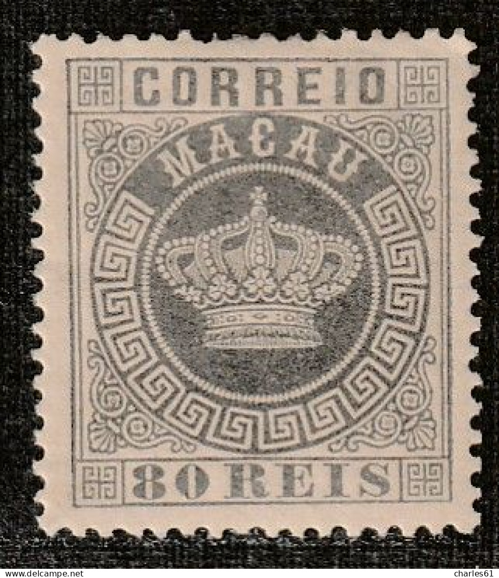 MACAO - N°21 * (1885) 80r Gris - Ungebraucht