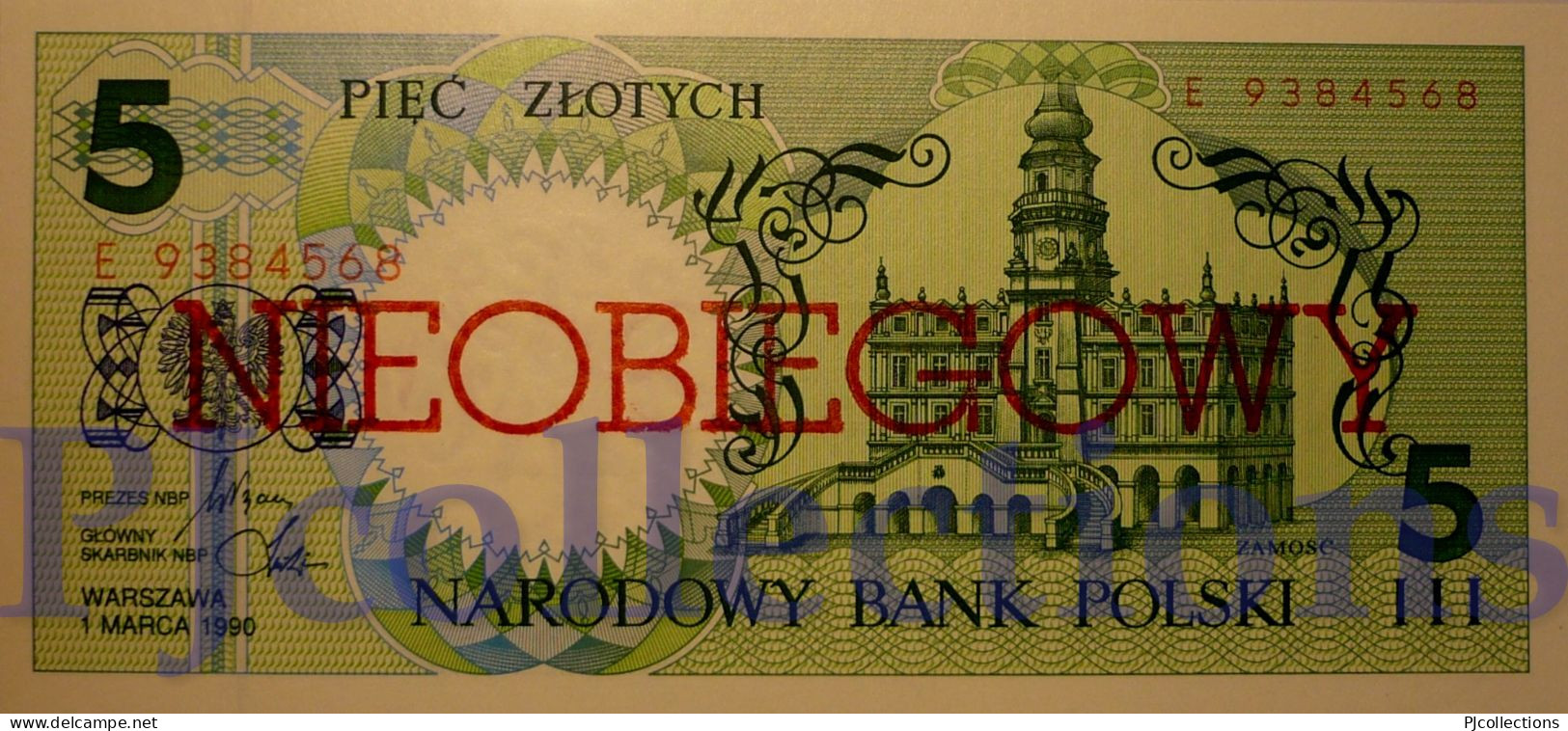 POLONIA - POLAND 5 ZLOTYCH 1990 PICK 166a UNC - Poland