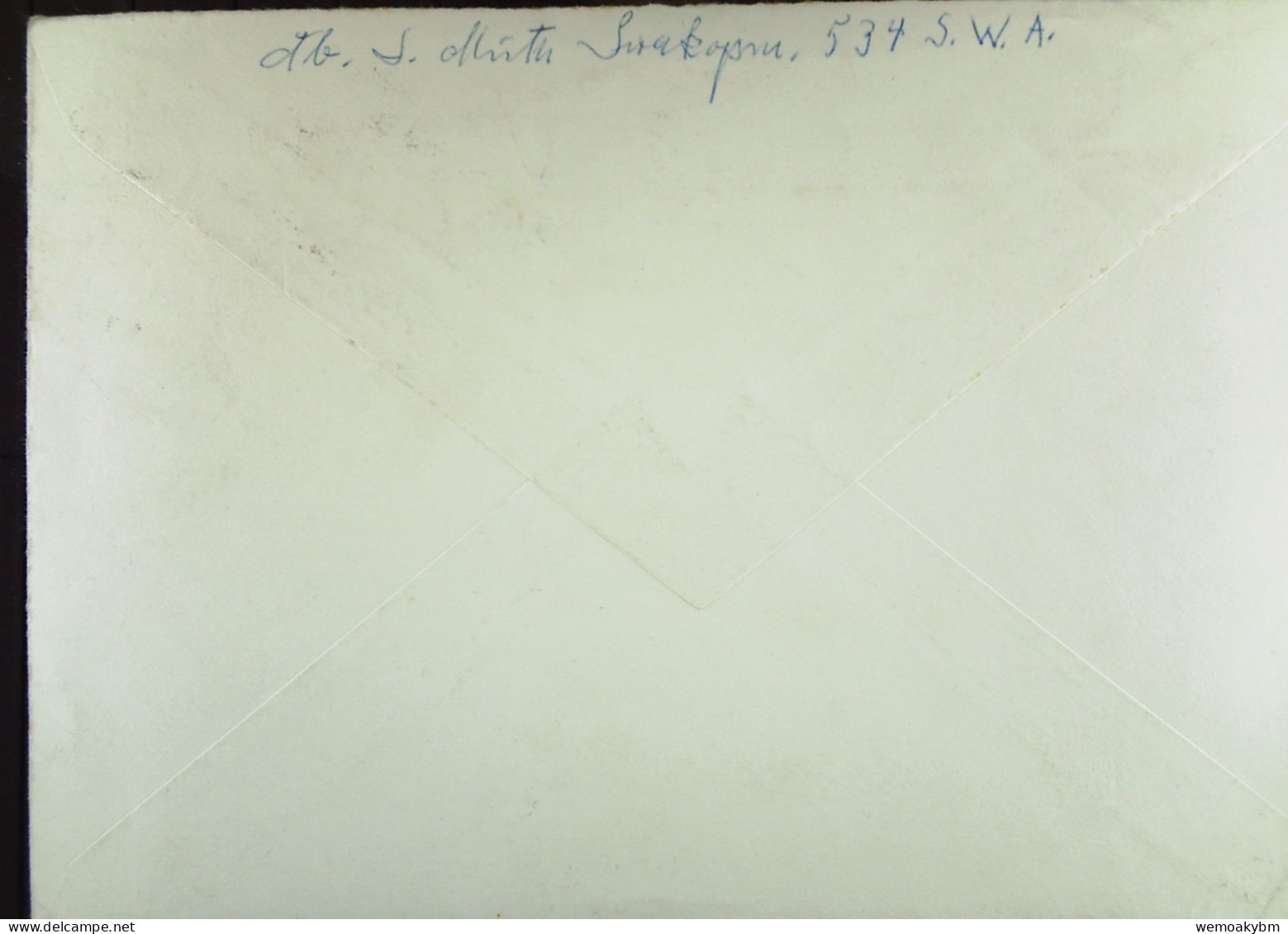 South West Africa/Namibia: Brief Aus SWAKOPM Um 1955 Nach Westerwitz Kr. Döbeln (GDR) Mit 15 C - Namibia
