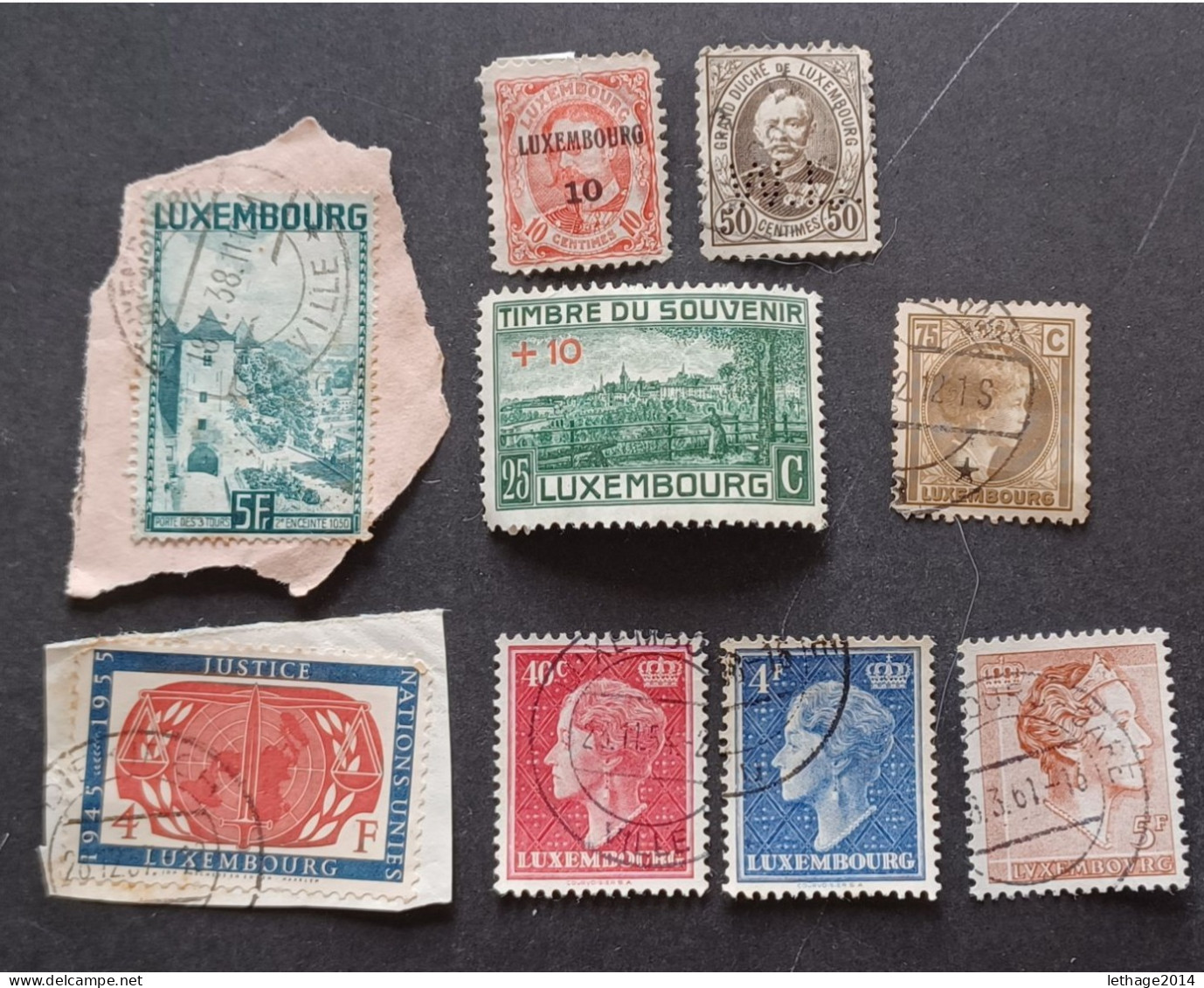 LUSSEMBURGO  2 SCANNERS STOCK LOT MIX + FRAGMANT OBLITERE MNHL PERFIN --- GIULY - Used Stamps