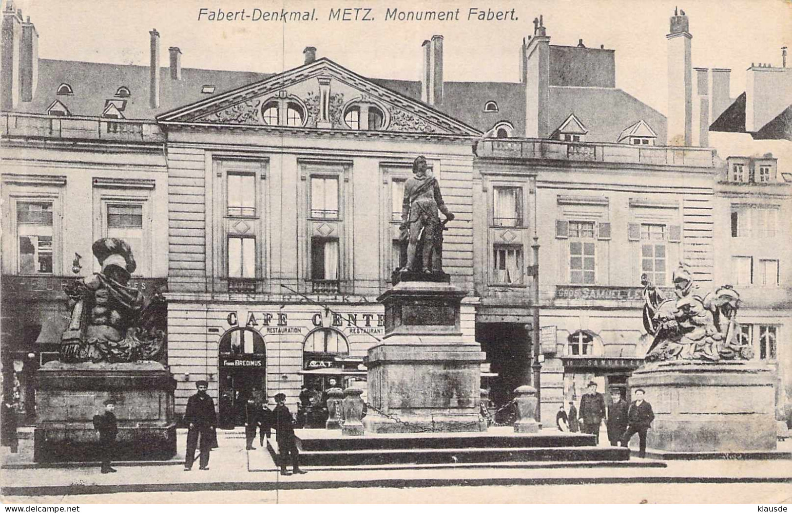 Metz - Fabert-Denkmal Gel.1915 Feldpost - Lothringen