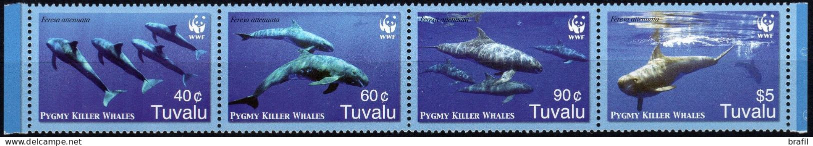 2006 Tuvalu, Pesci Cetacei Balene, Serie Completa Nuova (**) - Tuvalu