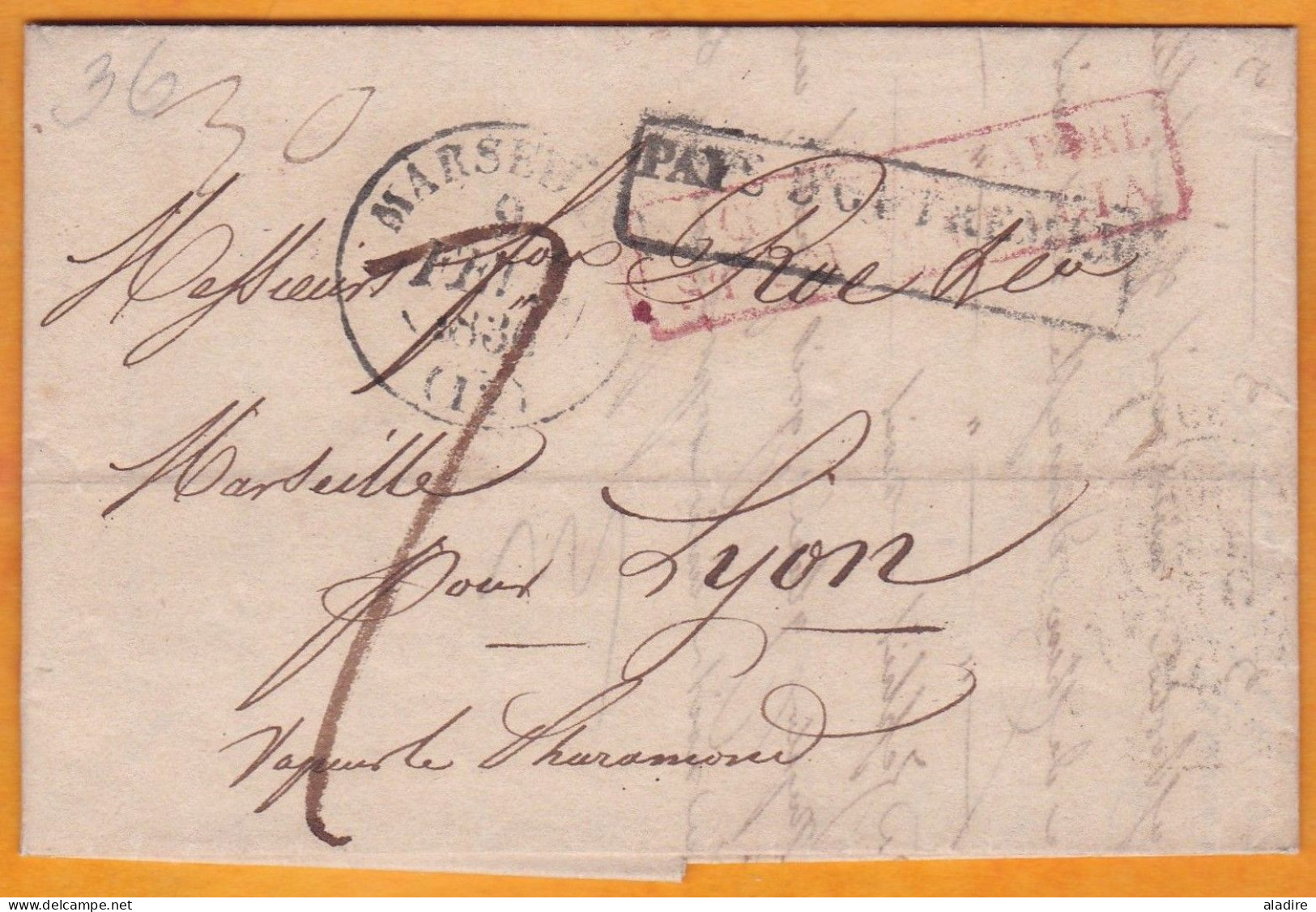 1858 - Lettre Pliée En Français De BUENOS AYRES Aires Vers Bordeaux - Via Havre Et Paris - Steamer St François - Buenos Aires (1858-1864)