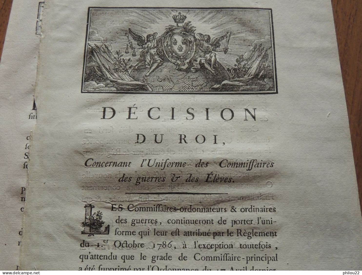 6 ORDONNANCES DU ROI XVIIIème (1783-1786) - 1701-1800