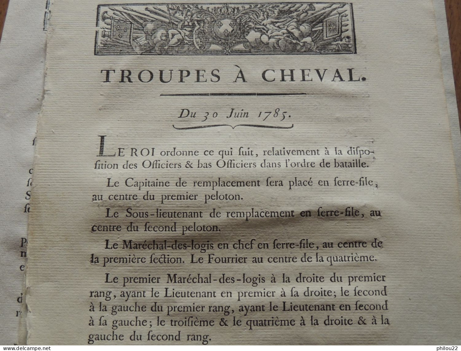 6 ORDONNANCES DU ROI XVIIIème (1783-1786) - 1701-1800