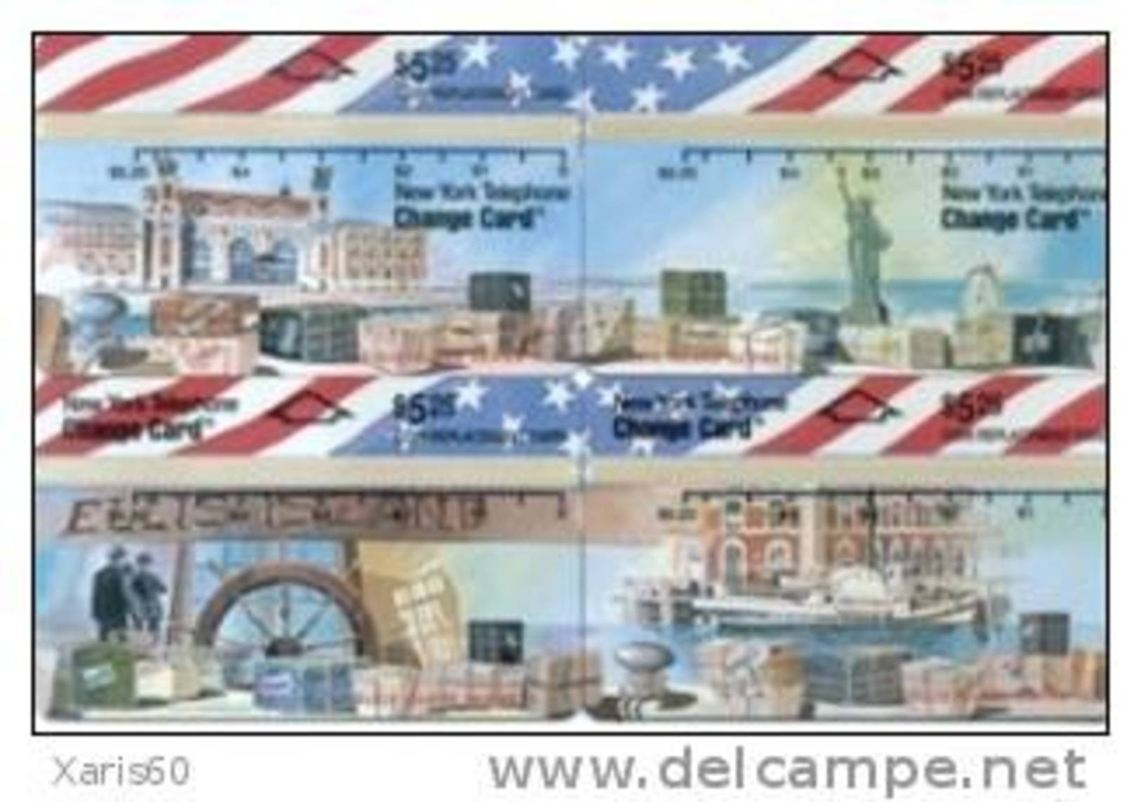 USA-NL-07,08,09,10 Ellis Island Series. Puzzle - Cartes Holographiques (Landis & Gyr)