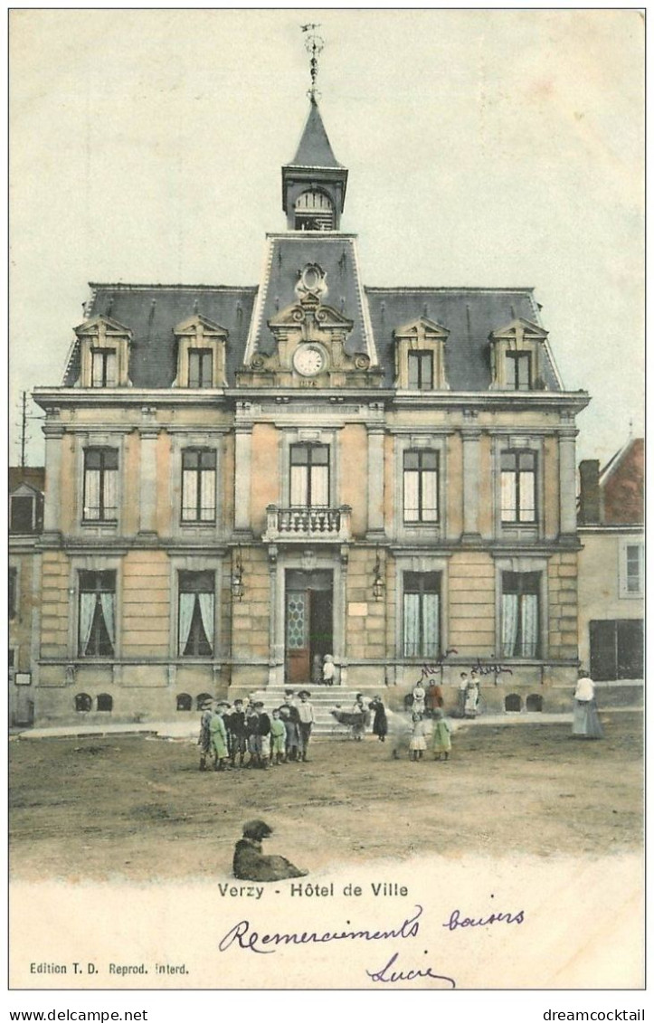 51 VERZY. Hôtel De Ville 1904 - Verzy