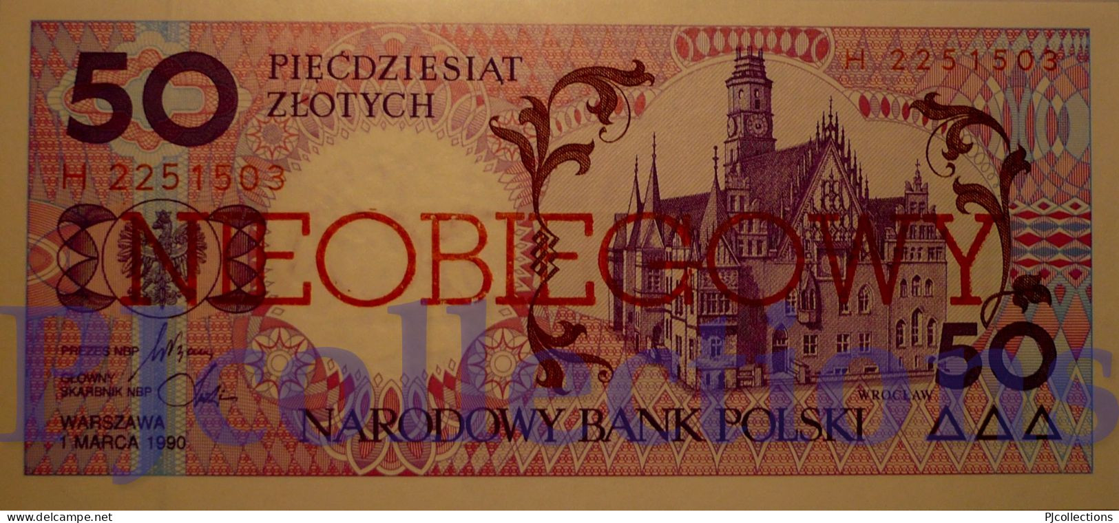 POLONIA - POLAND 50 ZLOTYCH 1990 PICK 169a UNC - Polonia